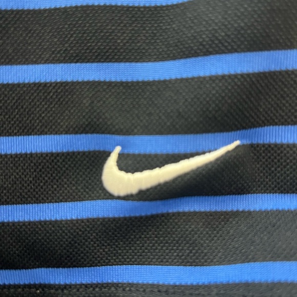 Nike Golf Dri-Fit Lightweight Blue & Black Stripe Polo Shirt XXL - Picture 4 of 4